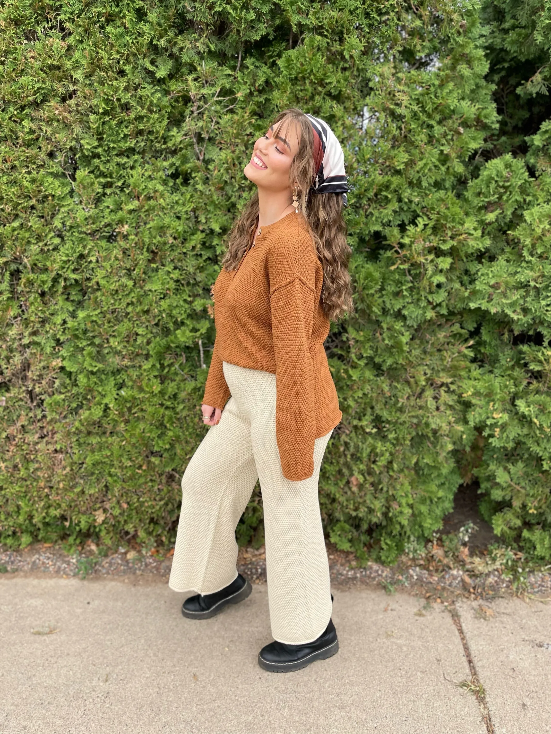 Textured Sweater Pants