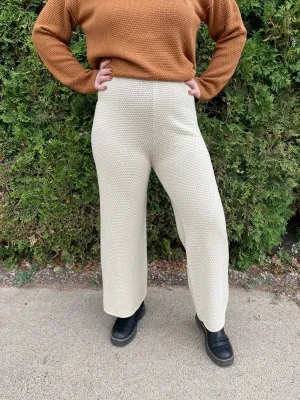 Textured Sweater Pants