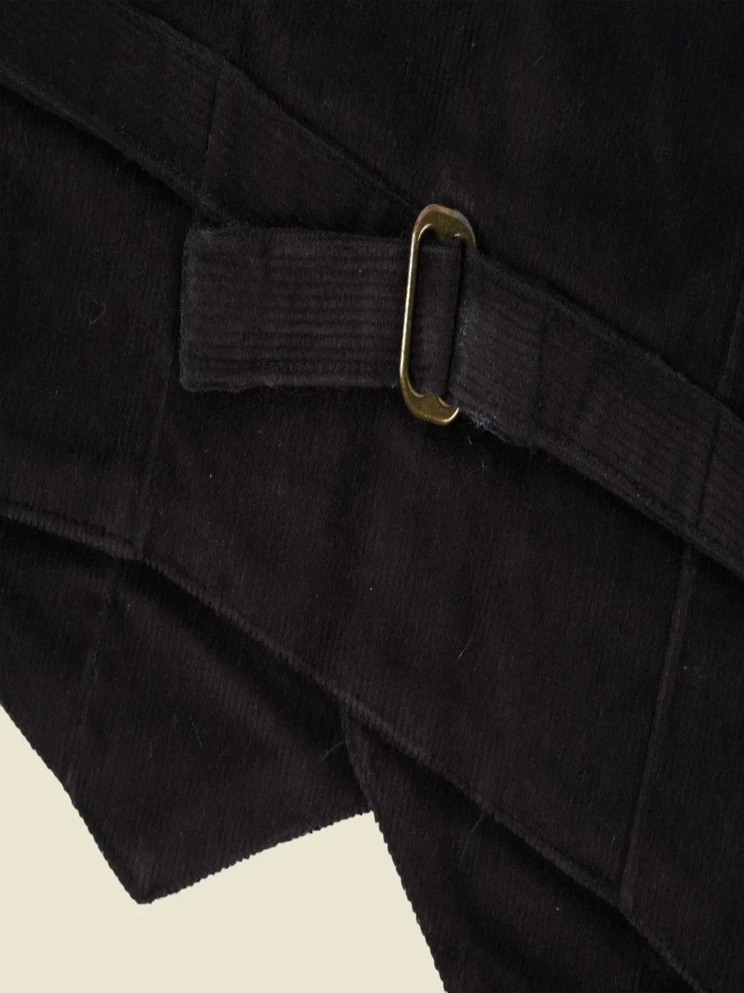 ToffyHouse Classic Black Corduroy Vest with Button Front and Pockets for boys