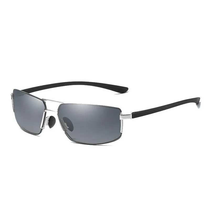 West Louis Brand Designer Rectangle Men Polarized Sunglasses