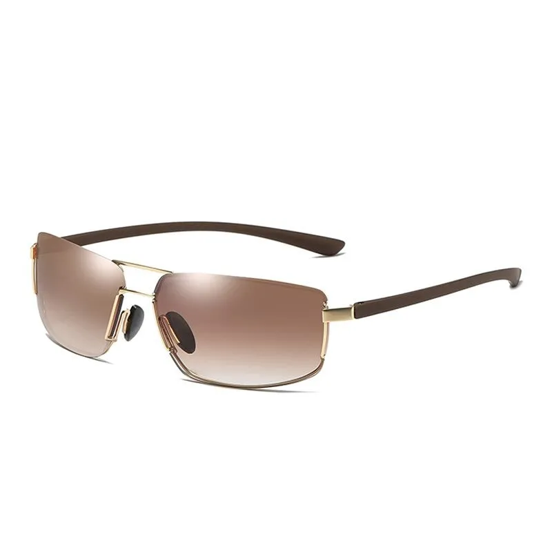 West Louis Brand Designer Rectangle Men Polarized Sunglasses