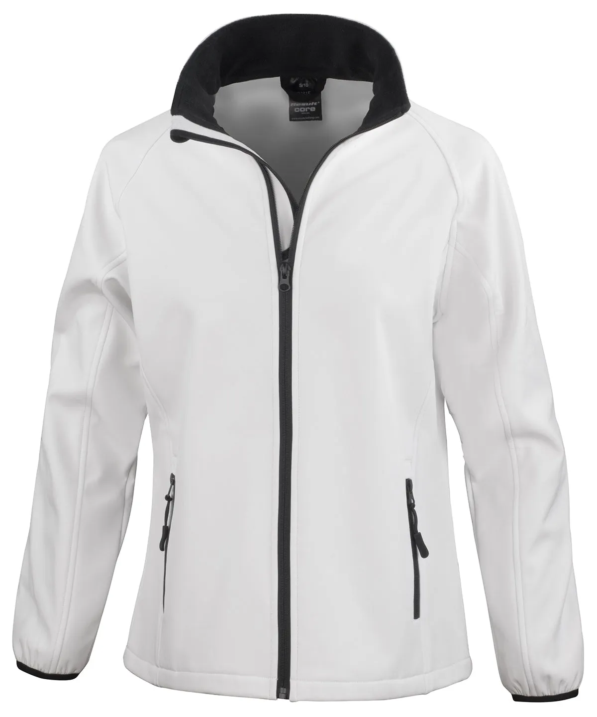 White/Black - Women's Core printable softshell jacket