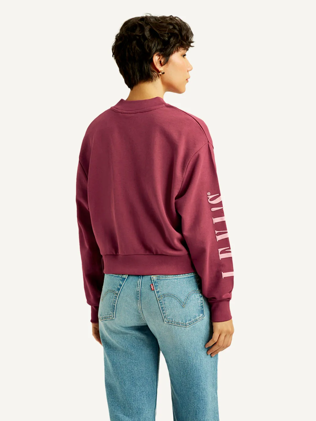 Women's Typographic Burgundy Bomber Jacket