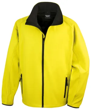 Yellow/Black - Core printable softshell jacket