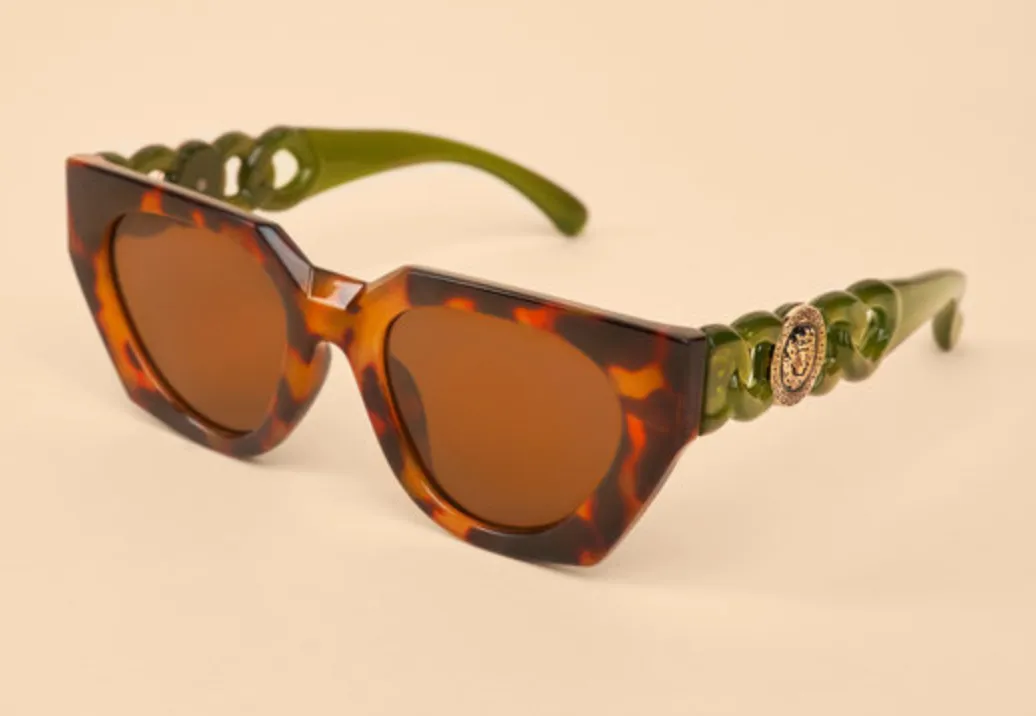 Zelia Luxe Sunglassses - Tortoiseshell/Olive